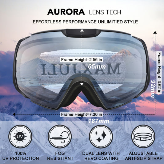 Anti-Fog Ski Goggles