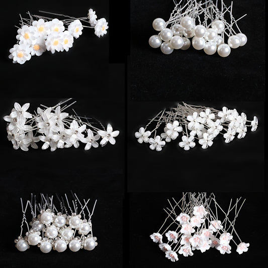 20pcs Faux Pearl Hair Clips