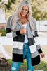 Trendy Color Block Open Front Cardigan