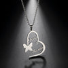 Personalized Heart Butterfly Necklace
