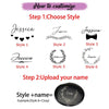 Personalized Carved Custom Name Compact Mirror