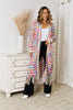 Colorful Open Front Fringe Hem Cardigan