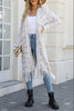 Colorful Open Front Fringe Hem Cardigan