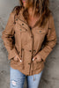 Classic Drawstring Waist Hooded Jacket