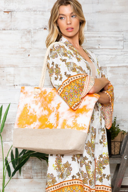 Spacious Tie-Dye Tote Bag