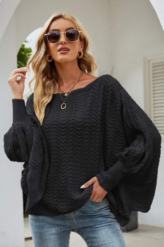Fashionable Dolman Sleeve Sweater