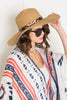 Leopard Printed Belt Sun Hat in Beige