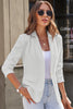 Classic One-Button Flap Pocket Blazer