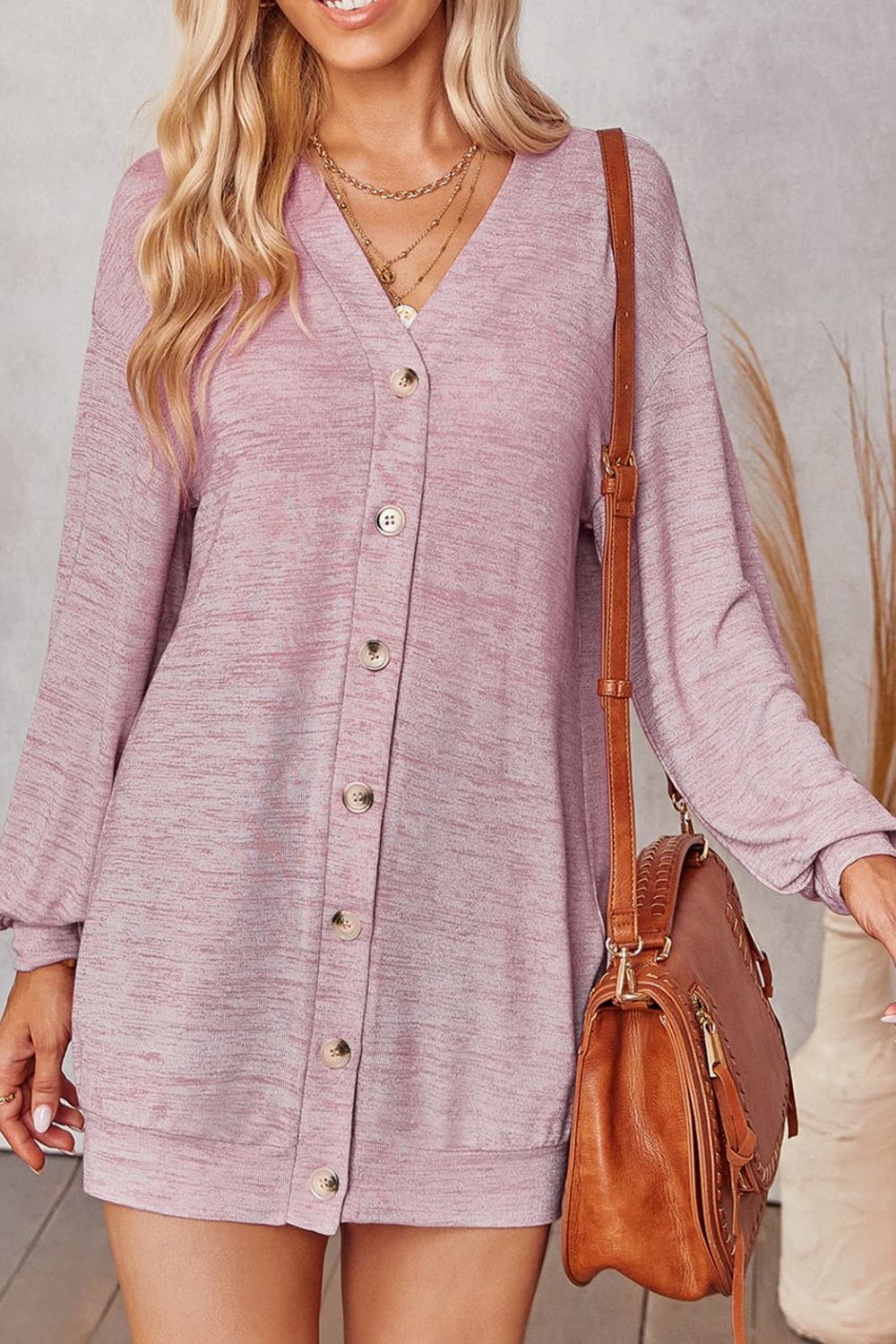 Casual V-Neck Cardigan
