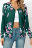 Floral Round Neck Cardigan