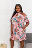 Versatile Tropical Print Cold-Shoulder Dress