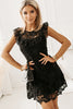 Cap Sleeve Lace Mini Dress