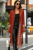 Boho Chic Open Front Long Cardigan