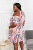 Versatile Tropical Print Cold-Shoulder Dress