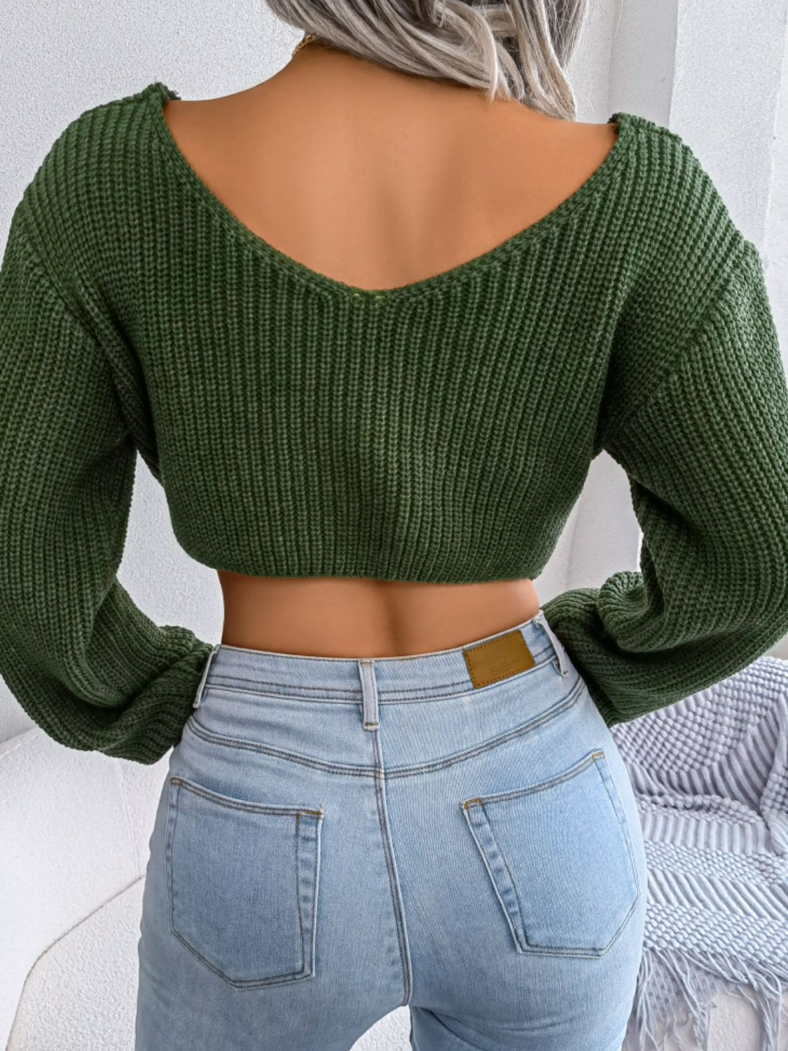 Sexy Twisted Cropped Sweater