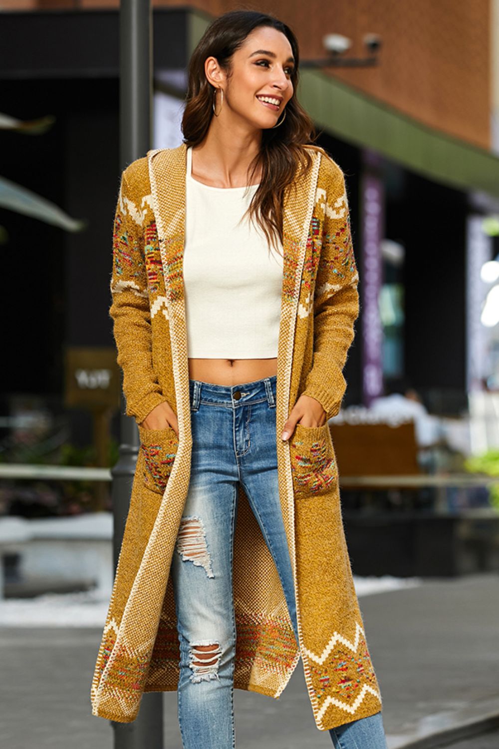 Boho Style Long Sleeve Cardigan