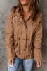 Classic Drawstring Waist Hooded Jacket
