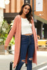 Warm Long Sleeve Slit Cardigan
