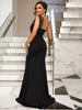 Classy Rhinestone One-Shoulder Formal Dress