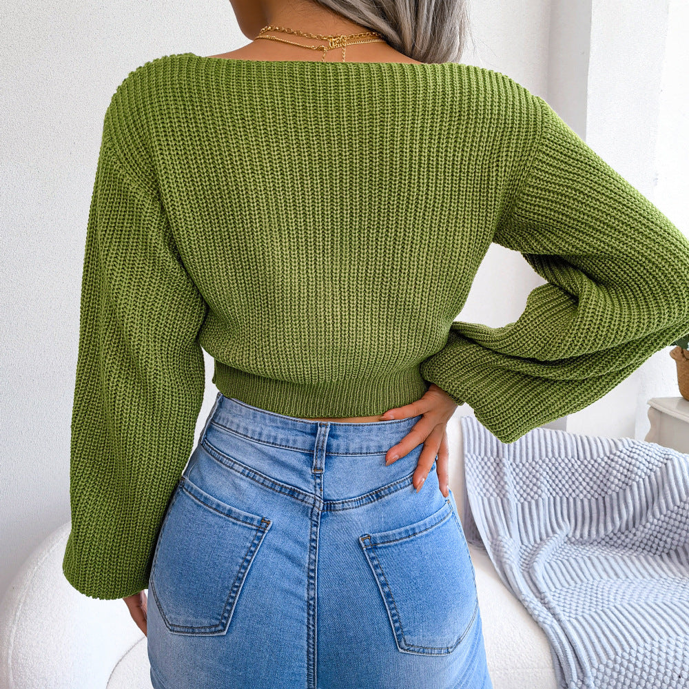 Sexy Ribbed Cropped Sweater