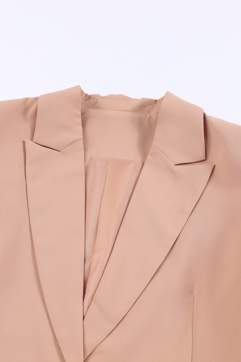Classic One-Button Flap Pocket Blazer