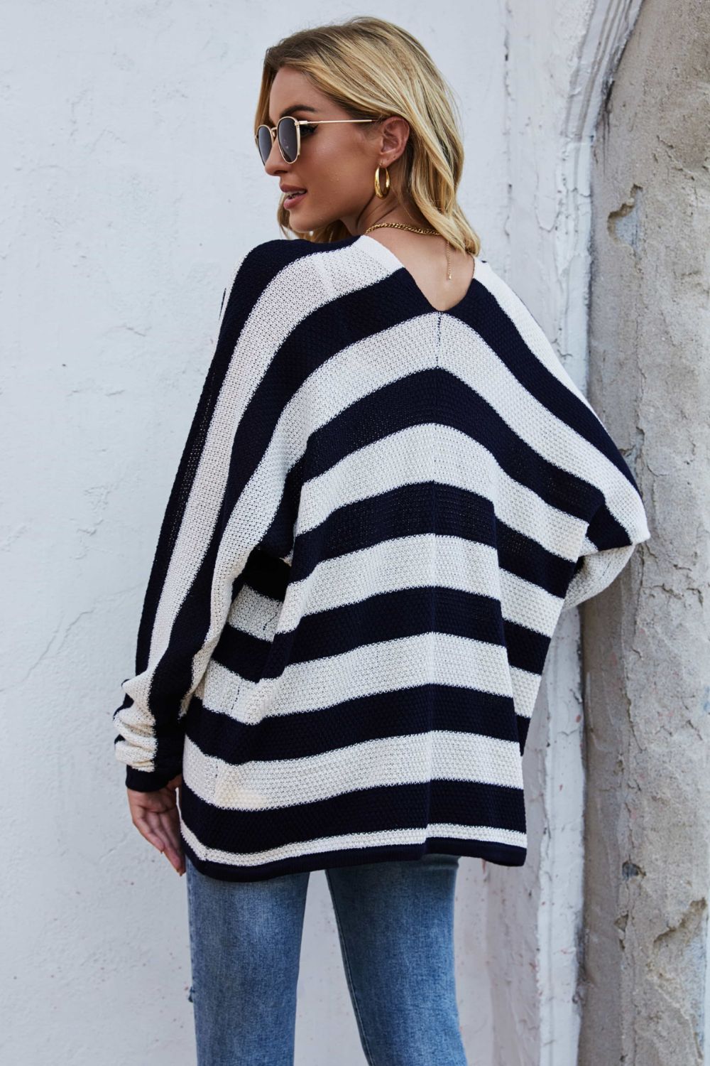 Fashionable Striped Cardigan