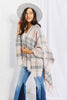 Plaid Cloak Sleeve Poncho