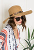 Leopard Printed Belt Sun Hat in Beige