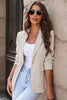 Classic One-Button Flap Pocket Blazer