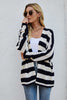 Fashionable Striped Cardigan