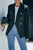 Chic Double-Breasted Padded Shoulder Blazer