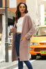 Warm Long Sleeve Slit Cardigan