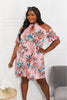 Versatile Tropical Print Cold-Shoulder Dress