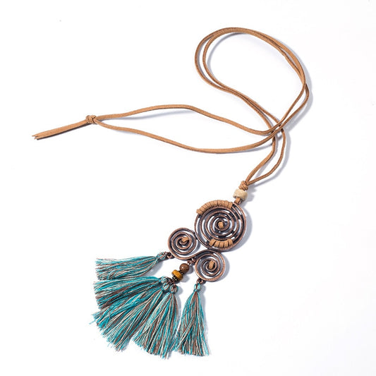Vintage Bohemian Tassel Choker Necklace