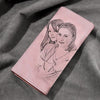 Unique Picture Engraved Leather Wallet