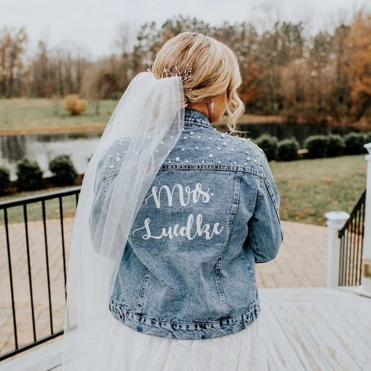 Personalized Wedding Denim Jacket