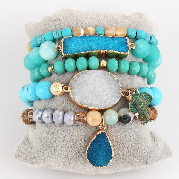 Trendy Boho Beaded Bracelet Set