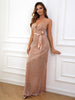 Exquisite Halter Neck Glitter Evening Dress