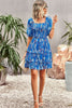 Boho Chic Square Neck Balloon Sleeve Dress