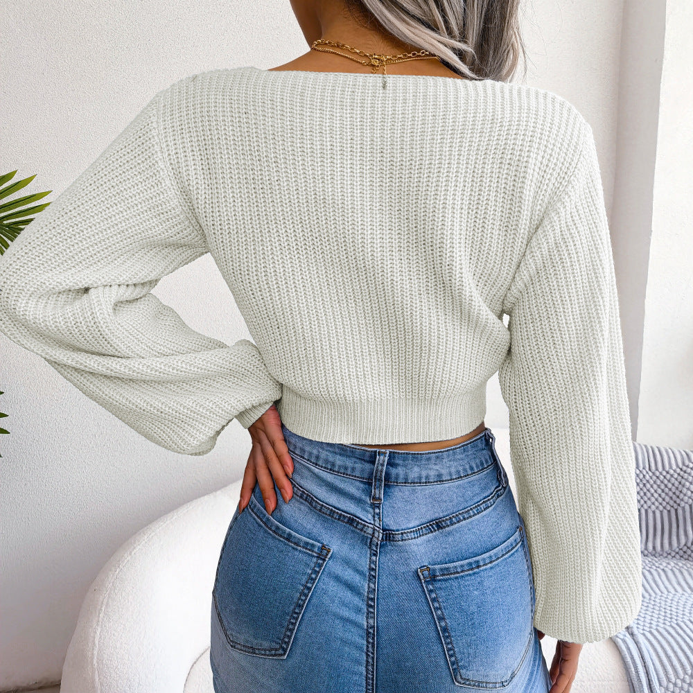 Sexy Ribbed Cropped Sweater