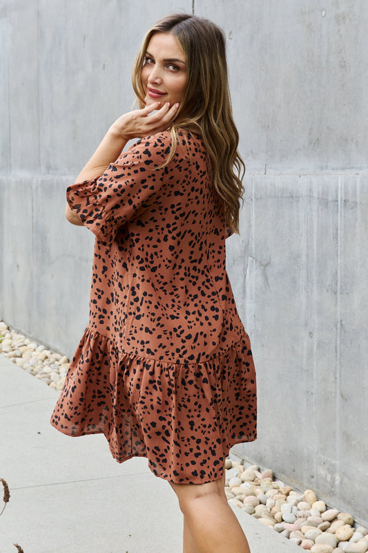 Ruffle Sleeve Mini Dress