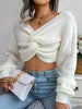 Sexy Twisted Cropped Sweater