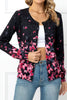 Floral Round Neck Cardigan