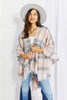 Plaid Cloak Sleeve Poncho