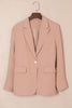 Classic One-Button Flap Pocket Blazer