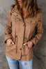 Classic Drawstring Waist Hooded Jacket