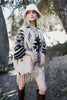 Chic Geometric Fringe Cardigan