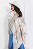 Plaid Cloak Sleeve Poncho