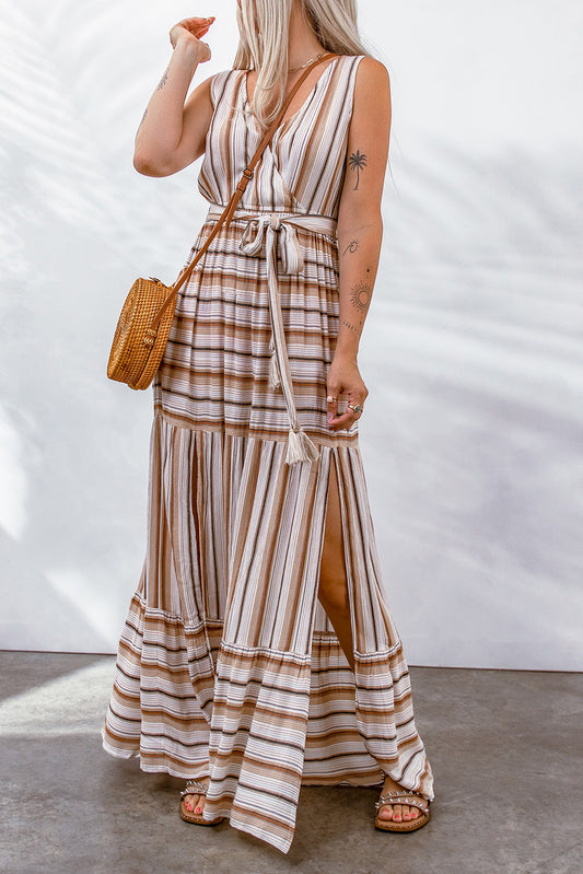 Stylish Striped Maxi Dress