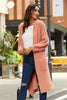 Warm Long Sleeve Slit Cardigan